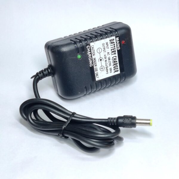 (used) 4.8 Ni-Cd Battery Charger for Torch,Metal Flash Light, Rechargeable Toys with Led Indicator Charging Adapter
